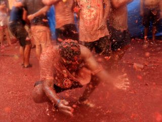Tonlarca domatesin fırlatıldığı La Tomatina festivali her yıl yoğun ilgi görüyor