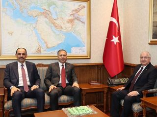 İbrahim Kalın, Ali Yerlikaya ve Yaşar Güler Savunma Bakanlığı'nda bir araya geldi