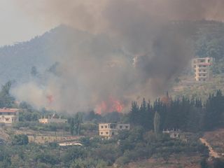 Suriye'de ormanlar alev alev yanıyor