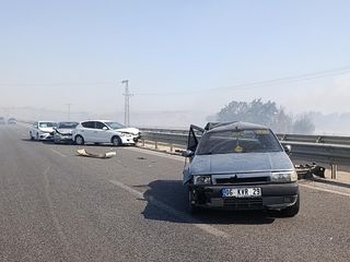 Kırklareli'de yangın dumanı kazaya neden oldu: 6 yaralı