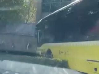 İstanbul Beşiktaş'ta İETT otobüsü kaza yaptı