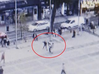 Samsun'da uçan tekmeli kavga kamerada