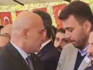 Şehit cenazesinde İYİ Partili Çömez ile AK Partili Öztaylan arasında saf gerginliği