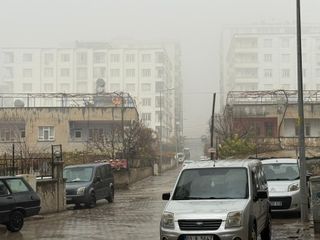 Siirt'te etkili olan sis ve sağanak yağış günlük yaşamı olumsuz etkiledi