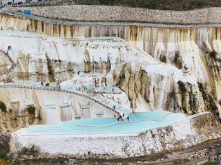Giresun'da Göksu travertenleri ziyaretçi çekiyor
