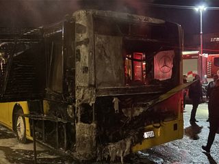 Yozgat’ta park halindeki otobüste yangın