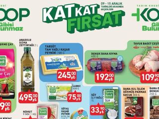 TK KOOP Market 9-15 Aralık 2025: Kıyma 192.00 TL, tavuk 109.90 TL, sucuk 175.00 TL...