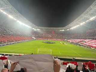 Samsunspor taraftarından AEK maçına özel koreografi