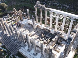 Muğla'daki Zeus Tapınağı'nda reastorasyon sürüyor