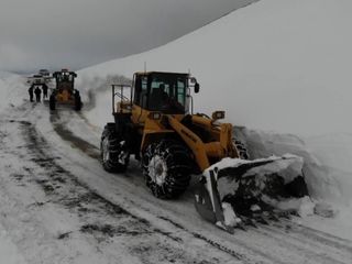Erzincan'da kar köy yollarını kapattı