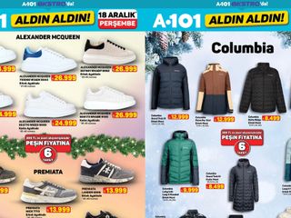 A101'e Alexander McQueen ayakkabı ve Columbia mont geliyor...
