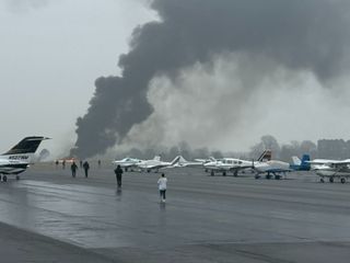 ABD’de havaalanına iniş yapan özel jet piste çakıldı