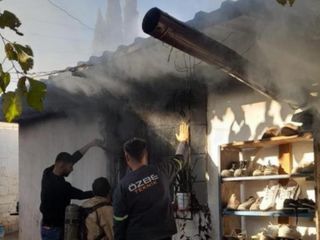 Hatay'da müstakil evde yangın