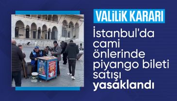 İstanbul’da cami önlerinde milli piyango ve şans oyunu satışına yasak