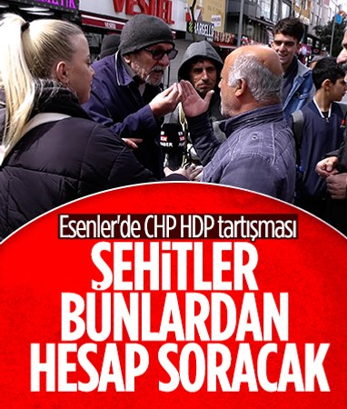 Esenler'deki sokak röportajında CHP-HDP kavgası