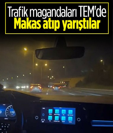 İstanbul'da makas atarak yarışan magandalar