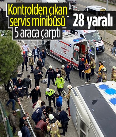 İstanbul'da zincirleme kaza: 28 yaralı
