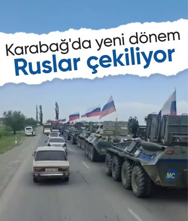 Rus askerleri Karabağ'dan çekiliyor