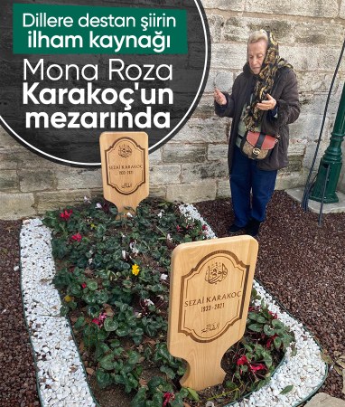 Sezai Karakoç'un büyük aşkı Muazzez Akkaya, şairi mezarında ziyaret etti
