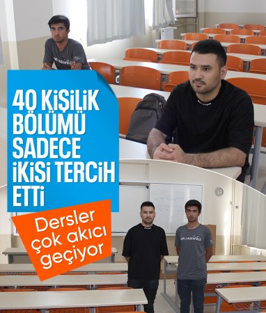 40 kişilik bölümü sadece 2 öğrenci tercih etti