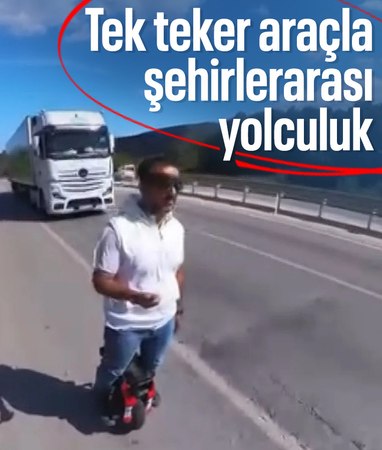 Tek teker aracıyla şehirler arası yolculukları sosyal medyada ilgi odağı oldu