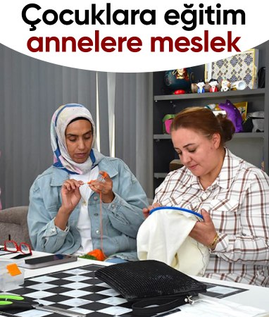 Van'da özel gereksinimli öğrencilerin okulunda anneleri de meslek öğreniyor