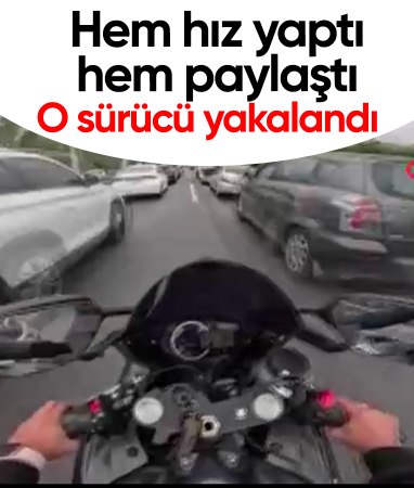 İstanbul'da motosikletiyle hız yapıp paylaştı! Yakalandı