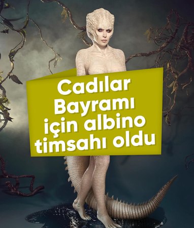 Kim Kardashian Albino timsahı oldu