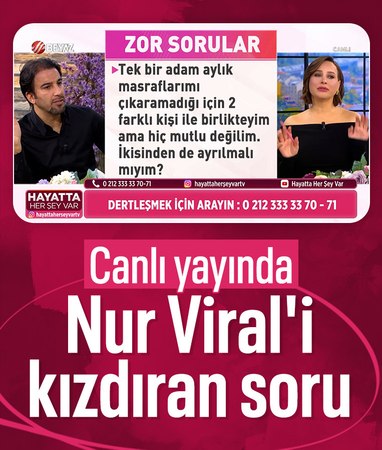 Seyircinin sorusu Nur Viral'i kızdırdı: Bu soru çok ahlaksız