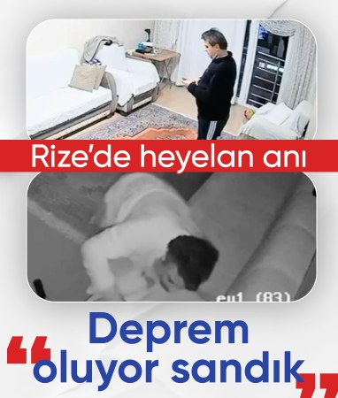 Rize'de heyelan paniği: Deprem oluyor sandık