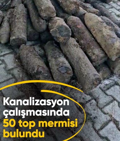 Çanakkale'de patlamamış 50 top mermisi bulundu