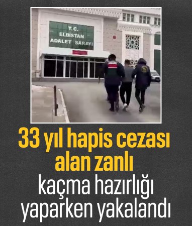 Kahramanmaraş'ta 33 yıl hapis cezasıyla aranan şahıs yakalandı