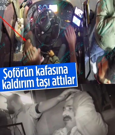 İstanbul'da İETT otobüsü şoförüne kaldırım taşlı saldırı