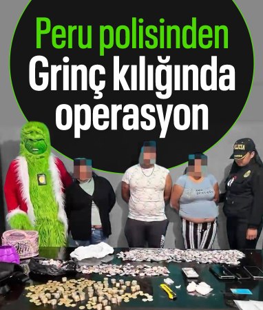 Peru polisinden Grinç kılığında operasyon