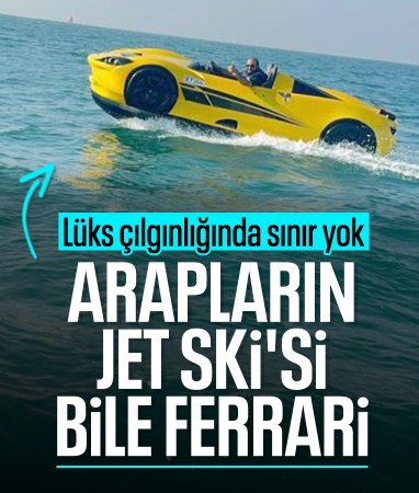 Dubai’de Ferrari görünümlü jet ski