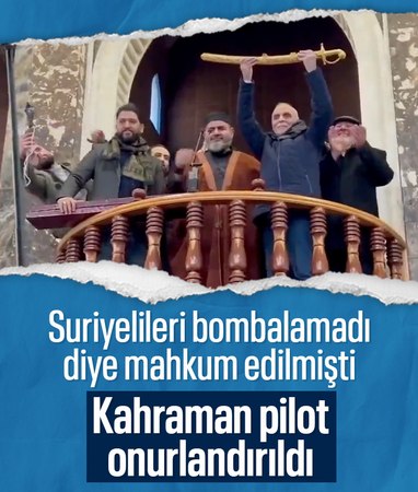 Suriye'nin kahraman pilotu Hama'da onurlandırıldı