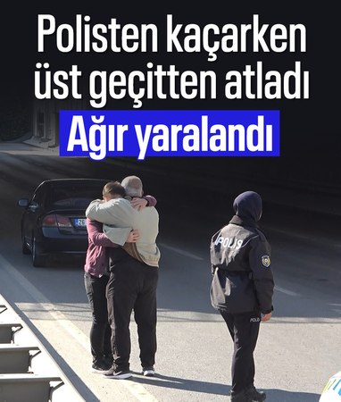 Eskişehir'de polisten kaçarken üst geçitten atladı, ağır yaralandı