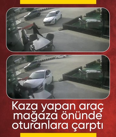 Balıkesir'de motosiklet ile çarpışan araç, mağazaya daldı: 2 ağır yaralı