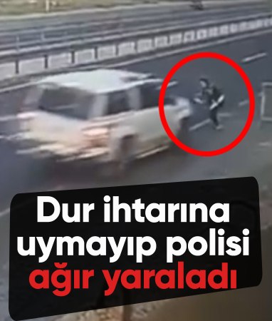 Mardin'de 'dur' ihtarına uymayan sürücü, polise çarpıp kaçtı