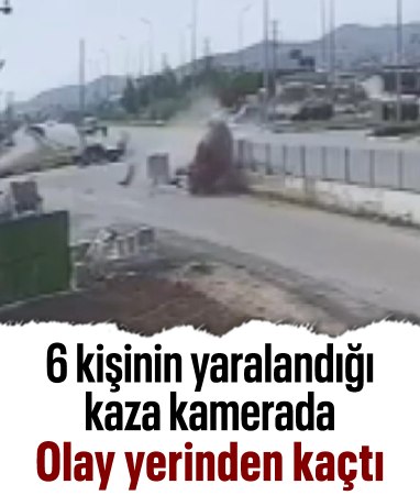 Muğla'da 6 kişinin yaralandığı kaza kameralara yansıdı