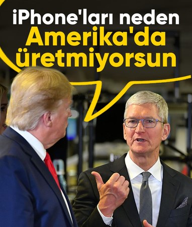 Donald Trump'tan Apple CEO'su Tim Cook'a çağrı: iPhone'ları ABD'de üret