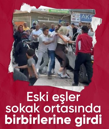 Ordu'da boşandığı eşiyle sokak ortasında kavga etti