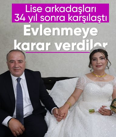 Elazığ'da 34 yıl sonra karşılaşan lise arkadaşları evlilik kararı aldı