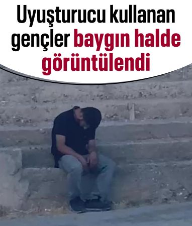 Batman'da uyuşturucu kullanan gençler baygın halde görüntülendi