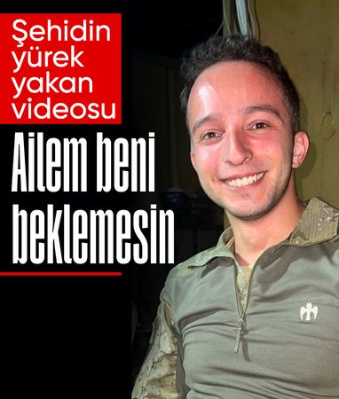 Kuzey Irak'ta şehit düşen askerin yürek yakan videosu