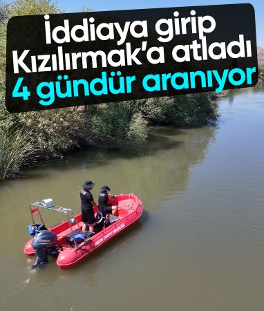 Kırıkkale'de iddiaya girip Kızılırmak'a atlayan genç aranıyor