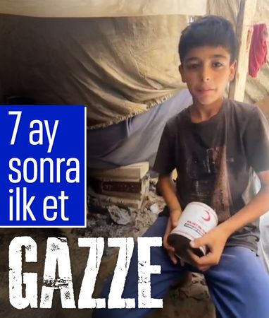 Gazze'de 7 ay sonra sofraya gelen et sevindirdi