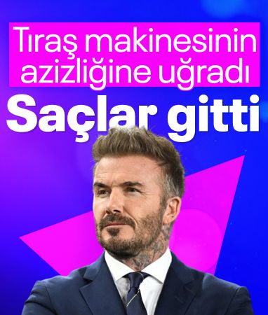 David Beckham tıraş makinesinin azizliğine uğradı