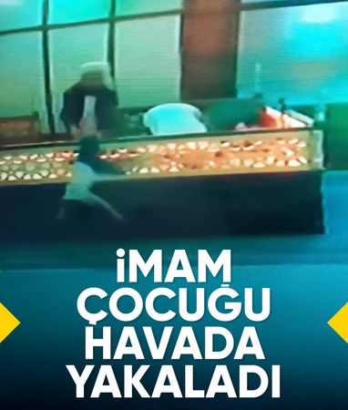 Çorum'da imam namaz esnasında 1 metreden düşen çocuğu havada yakaladı