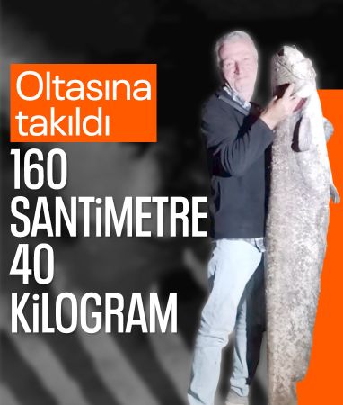 Bursa'da barajda oltasına takıldı: Tam 40 kilo ağırlığında